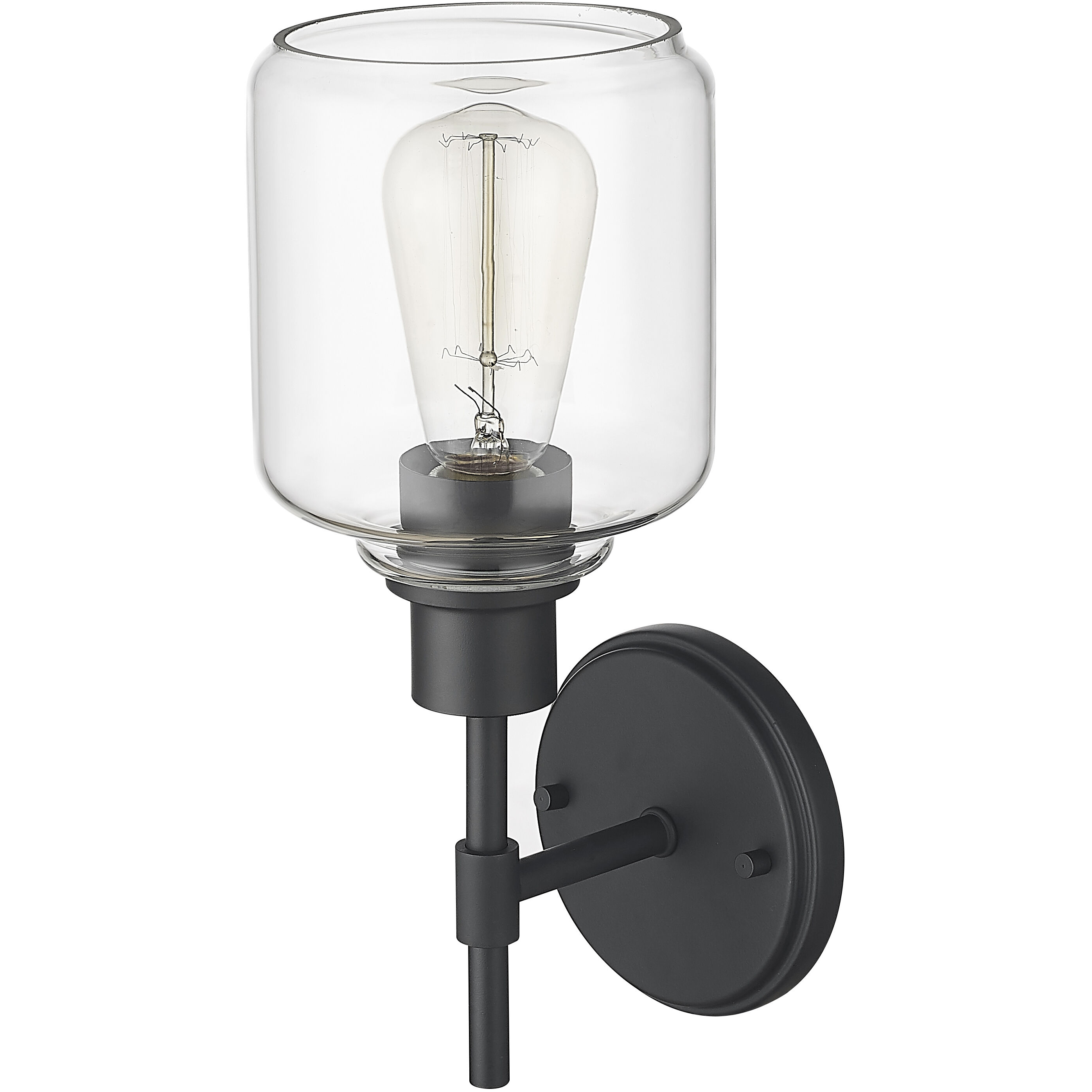 Asheville 1 Light 6.5 inch Matte Black Bathroom Wall Sconce Wall Light